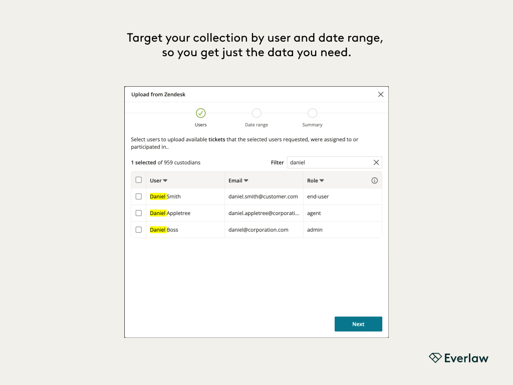 Everlaw primary marketing image — Security, Risk and Compliance app on the Zendesk Marketplace